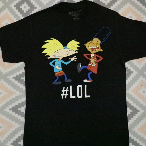 Nickelodeon HEY ARNOLD LOL Black Tee T-shi… - Picture 2 of 4